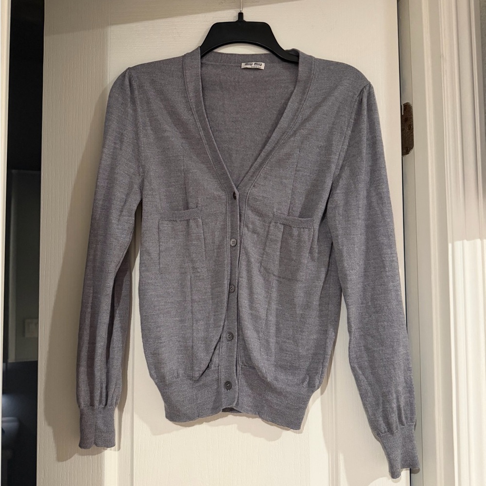 Miu Miu Grey Cardigan